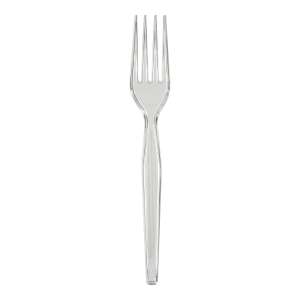 Dixie, Heavy-weight Polystyrene Disposable Plastic Forks, Clear