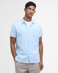 Garment Dyed Nelson Short-Sleeved Shirt Light Blue
