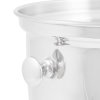 6-quart stainless steel wine bucket in mirror and satin finish with handles