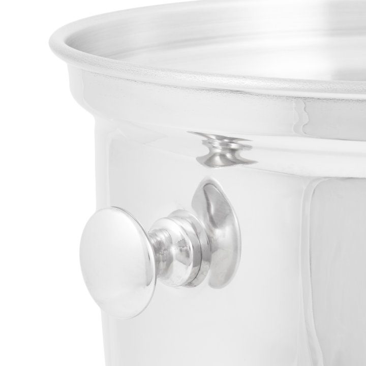 6-quart stainless steel wine bucket in mirror and satin finish with handles