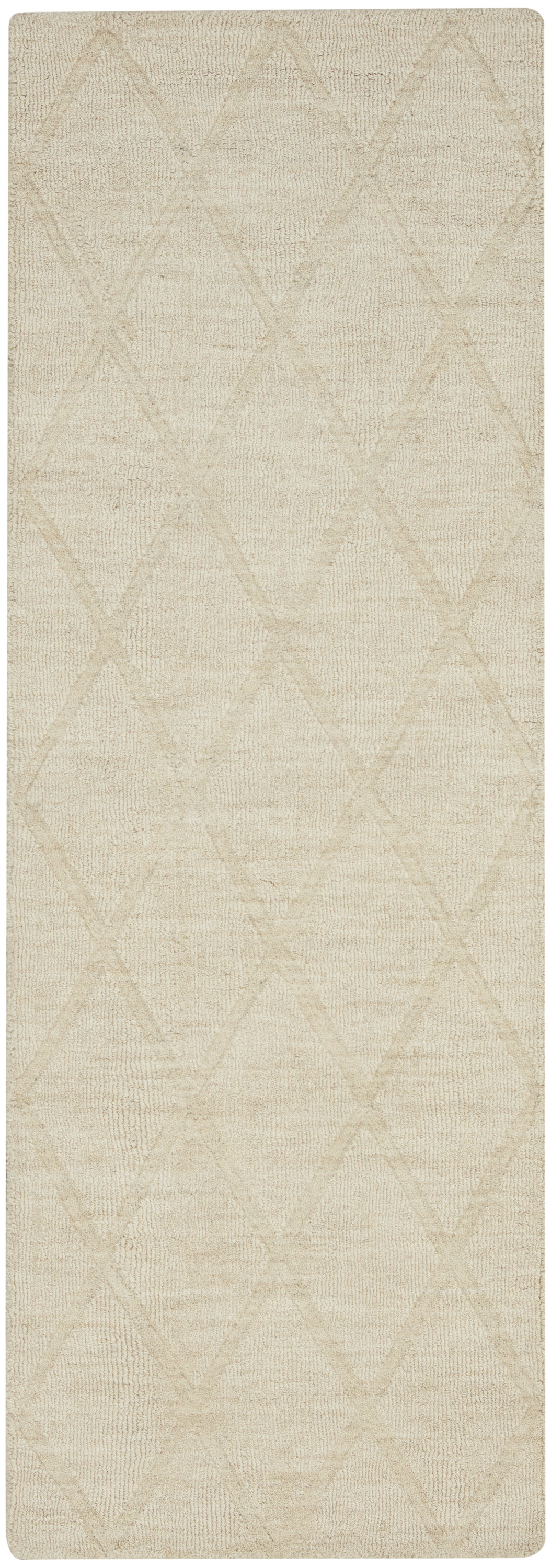 Nourison Wool Haven 2' x 6' Ivory Modern Indoor Rug