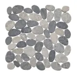 Random Series Motley Grey 12×12 Cobbles Mosaic Tumbled