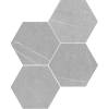 Love Affairs Petra Grey 8×9 Hexagon Field Tile Matte