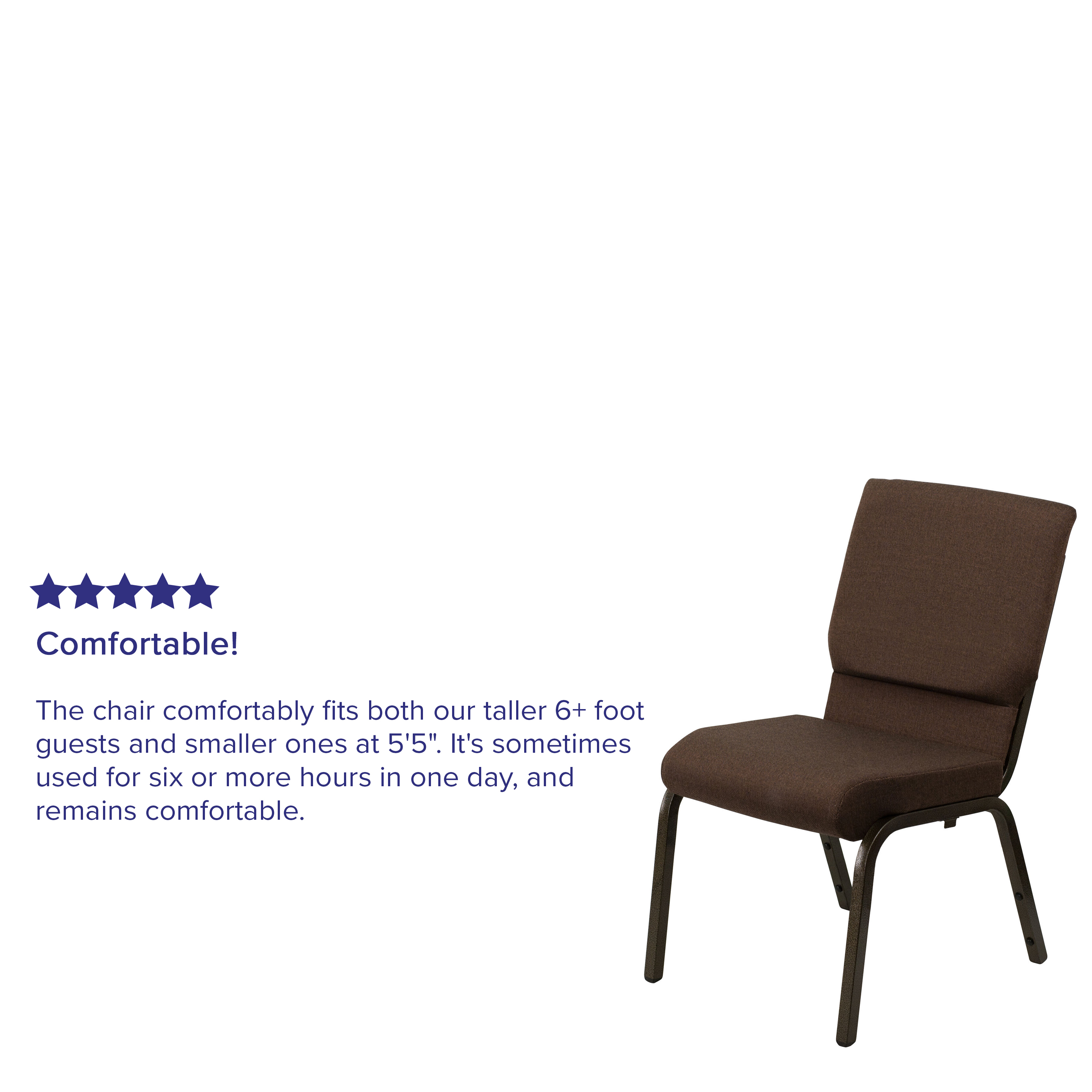 HERCULES Series 18.5''W Stacking Church Chair in Purple Fabric - Gold Vein Frame - Picture 85 of 140