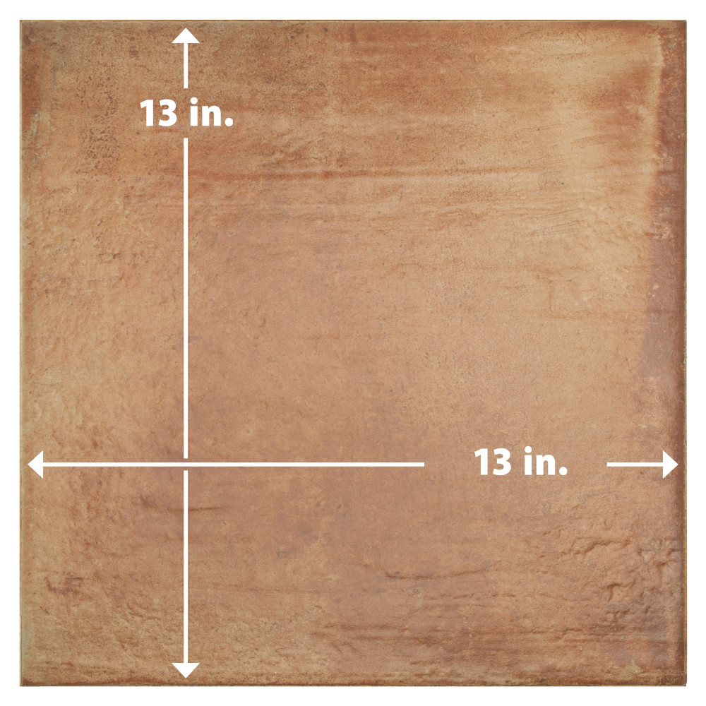 Rustic Cotto 13 in. x 13 in. Porcelain Floor and Wall Tile