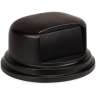 Carlisle, Bronco, Dome, Polyethylene (HDPE), 55 gal, Black, Receptacle Lid