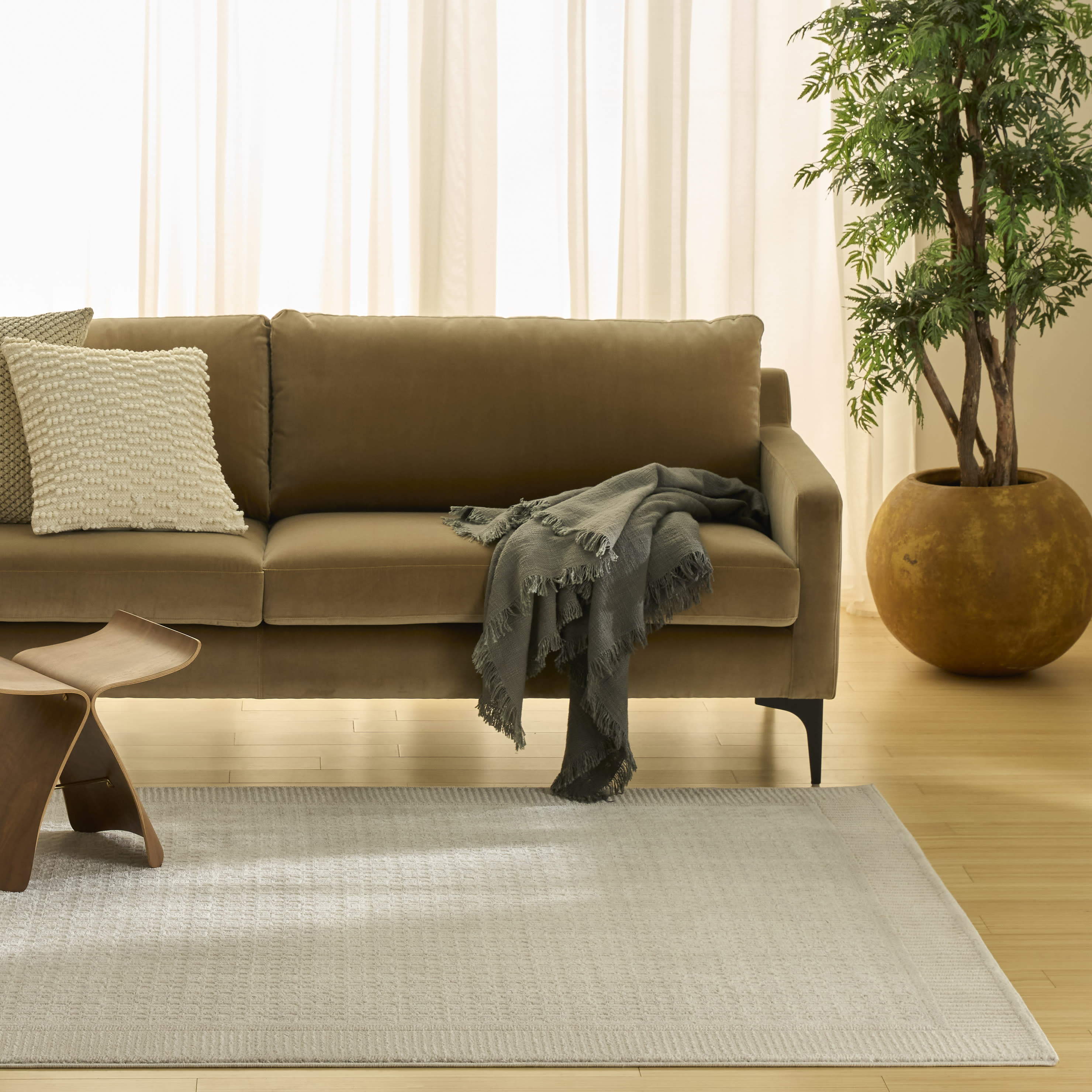 Nourison Nordic 5' x 7' Ivory Modern Indoor Rug