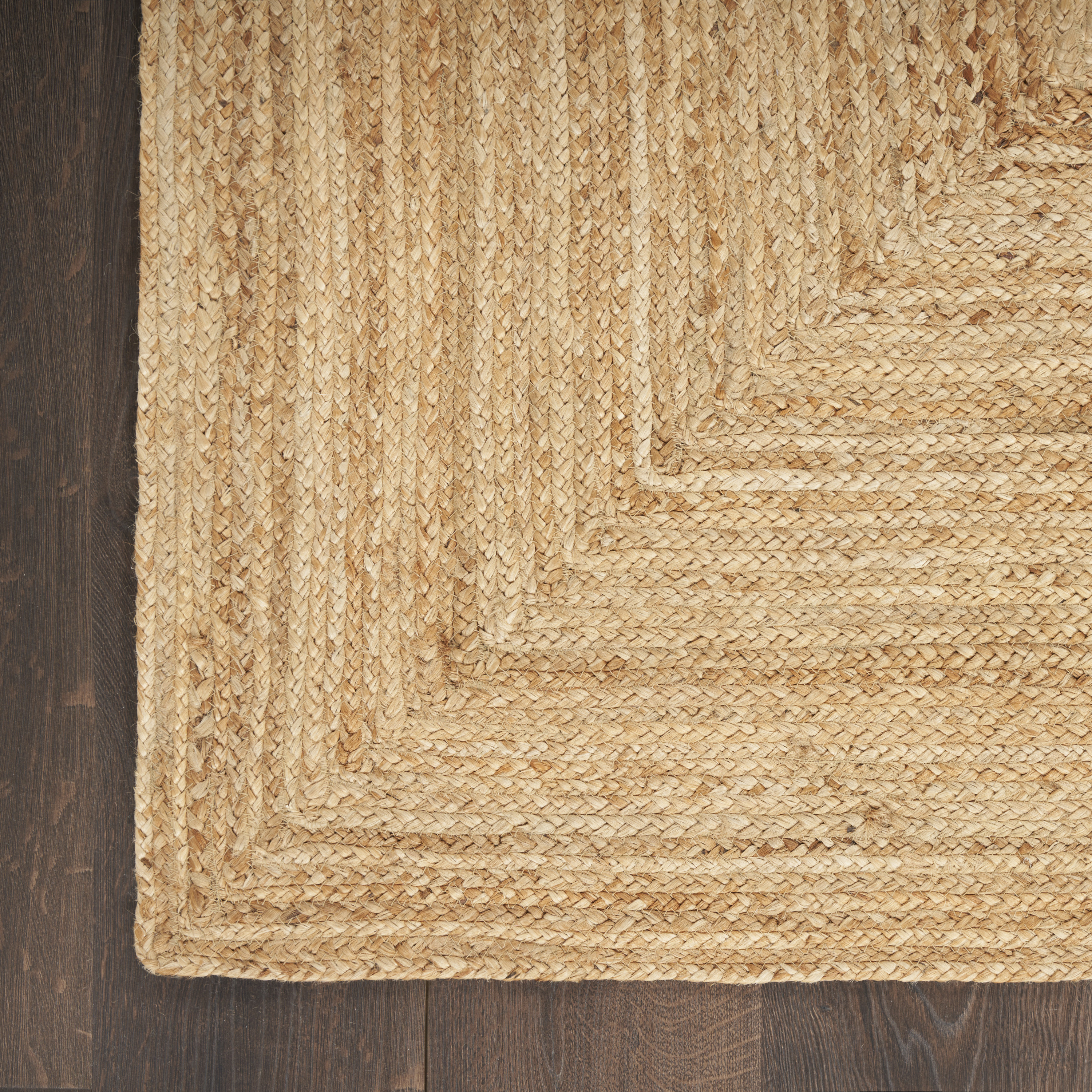Nourison Natural Jute 4' x 6' Natural Farmhouse Indoor Rug