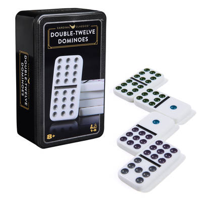 Spin Master Games, Cardinal Classics, Double Twelve Dominoes Set in Storage Tin, for Families and Kids Ages 8 and up