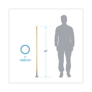 Boardwalk, Clip-On Dust Mop Wood Handle, 60", Natural