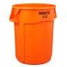 Rubbermaid Commercial, VENTED BRUTE, High Visibility, 44 gal, Resin , Orange, Round, Receptacle