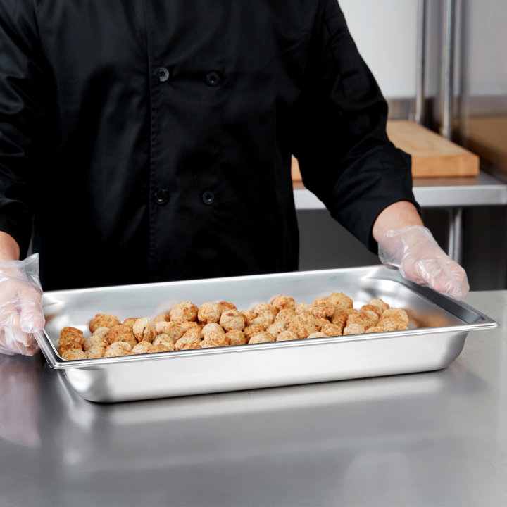 Full-size 2 ½-inch-deep Super Pan 3® stainless steel steam table pan