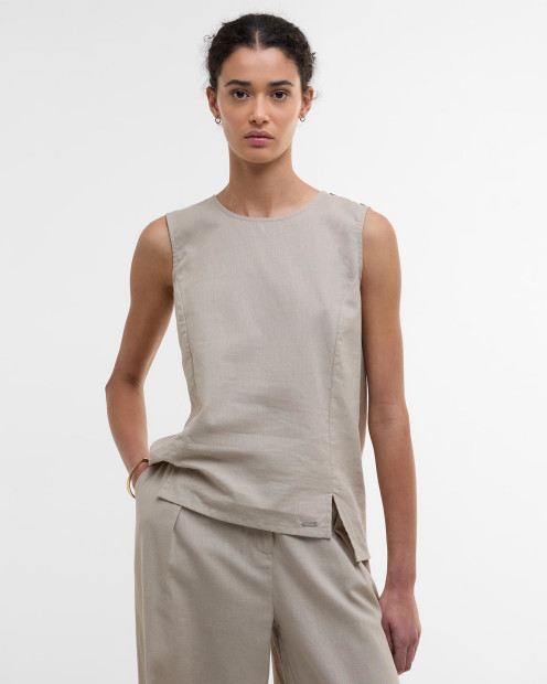 Lucy Sleeveless Blouse Light Sand