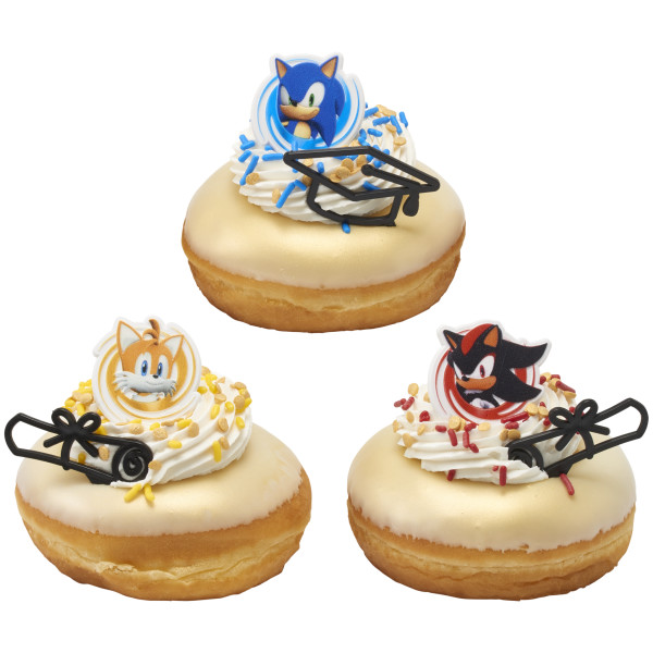 Sonic, Tails and Shadow Cupcake Rings