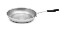 14-inch Wear-Ever® rivetless fry pan with natural finish and silicone handle