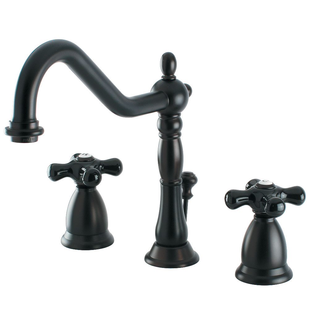 Widespread Bathroom Faucet with Brass Pop-Up, Oil Rubbed Bronze with 3 Finish Options