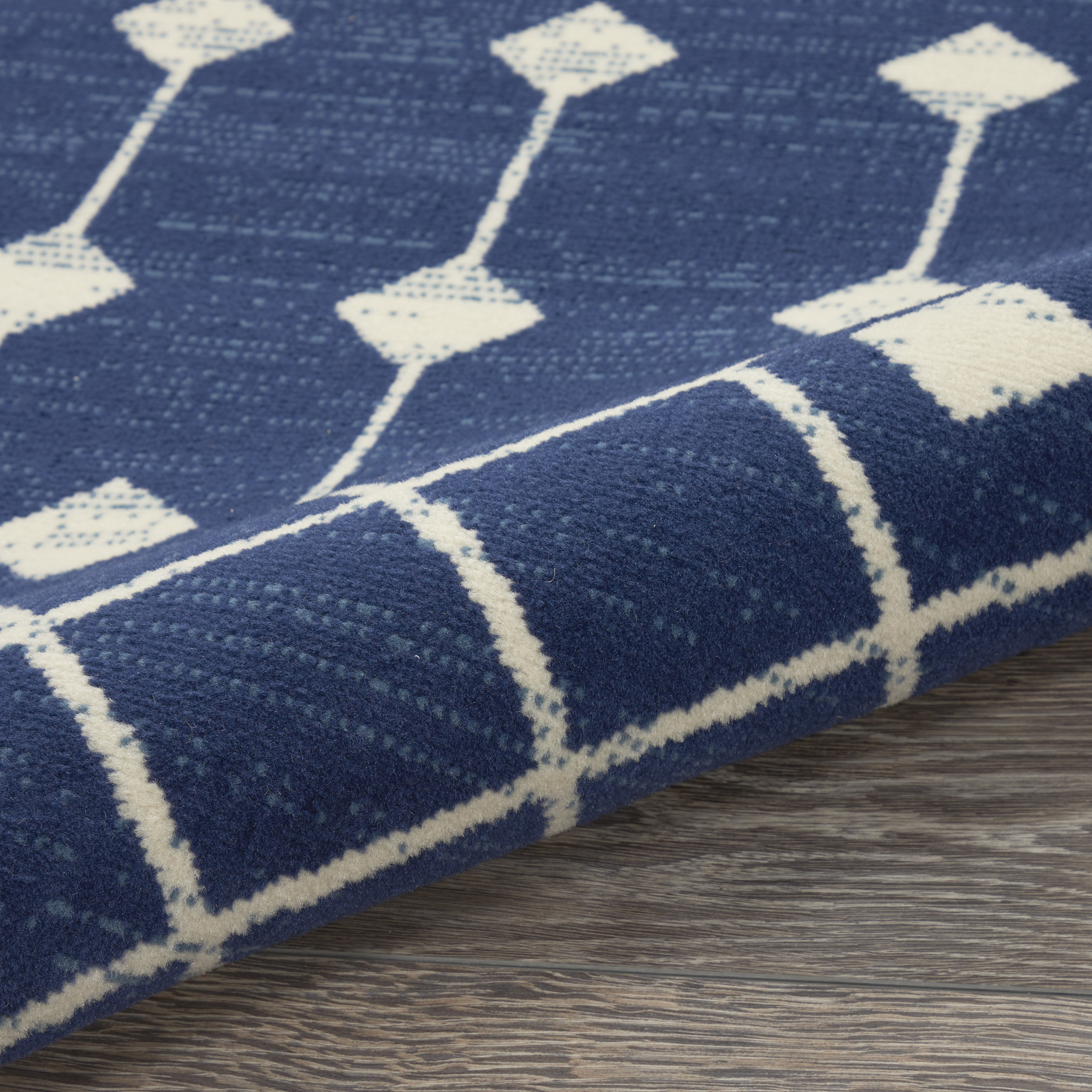 Nourison Grafix 2'3" x 10' Navy Bohemian Indoor Rug