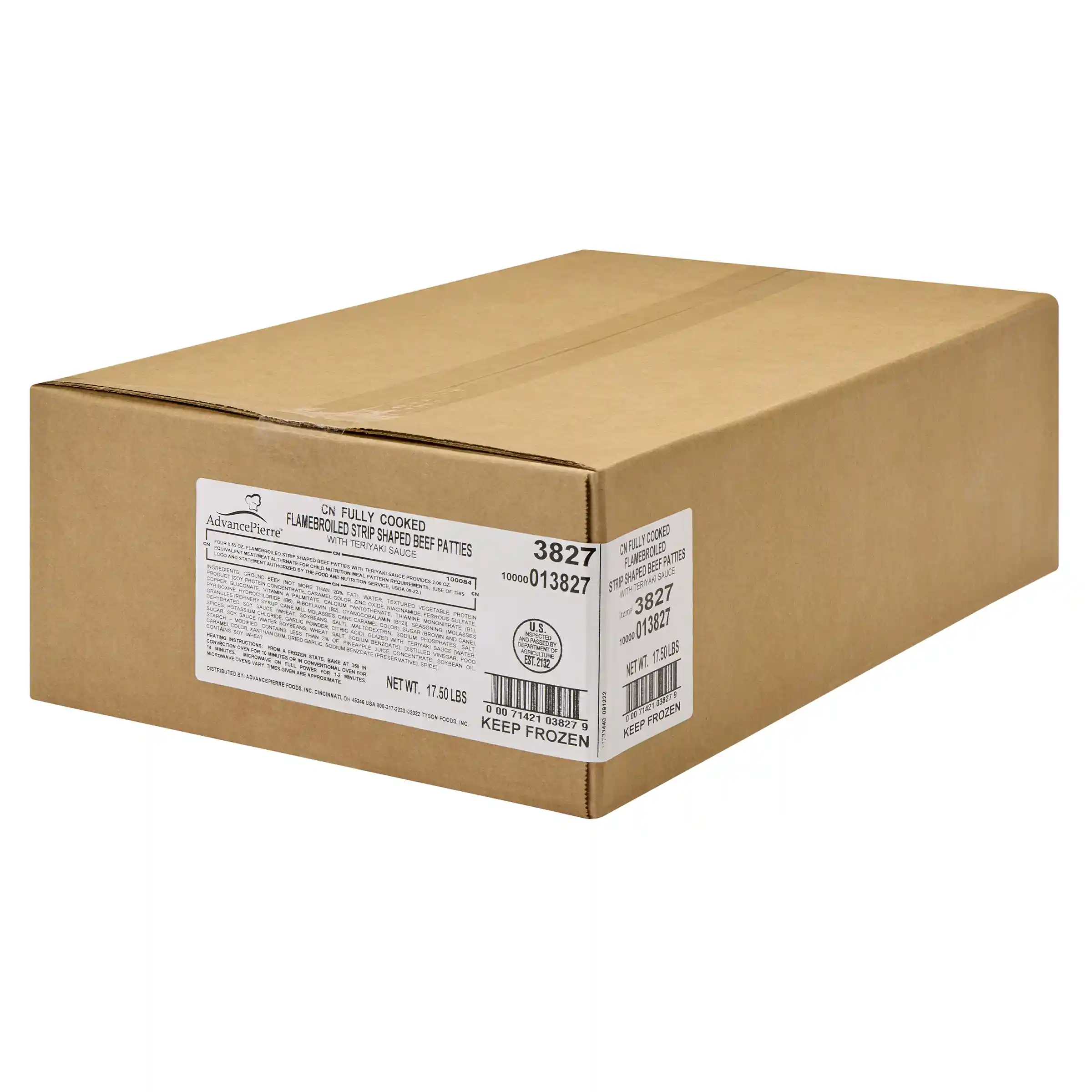 AdvancePierre™ Fully Cooked Flamebroiled Strip Shaped Beef Patties with Teriyaki Sauce_image_5