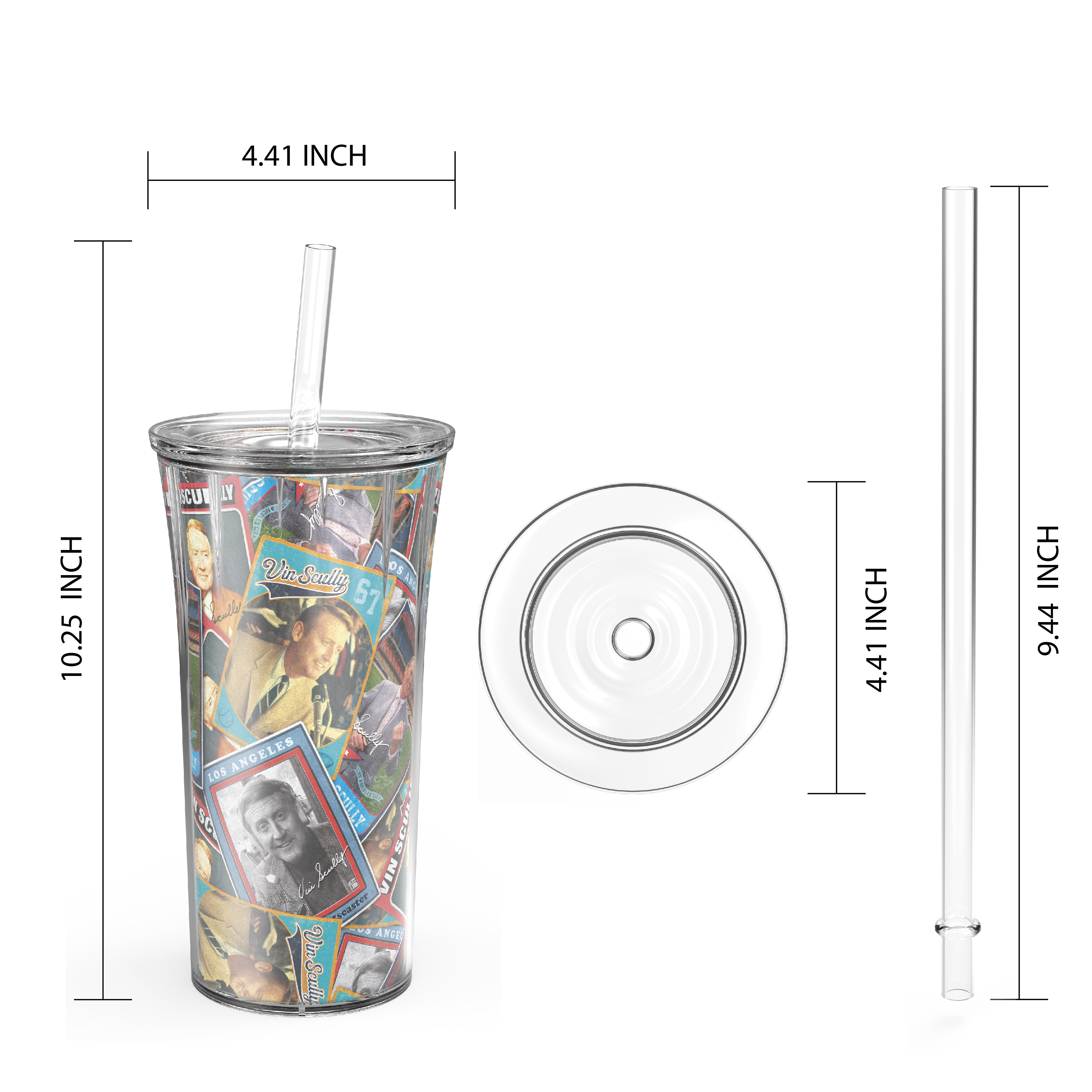 Zak Hydration 20 ounce Insulated Tumbler, Vin Scully, 2-piece set slideshow image 6