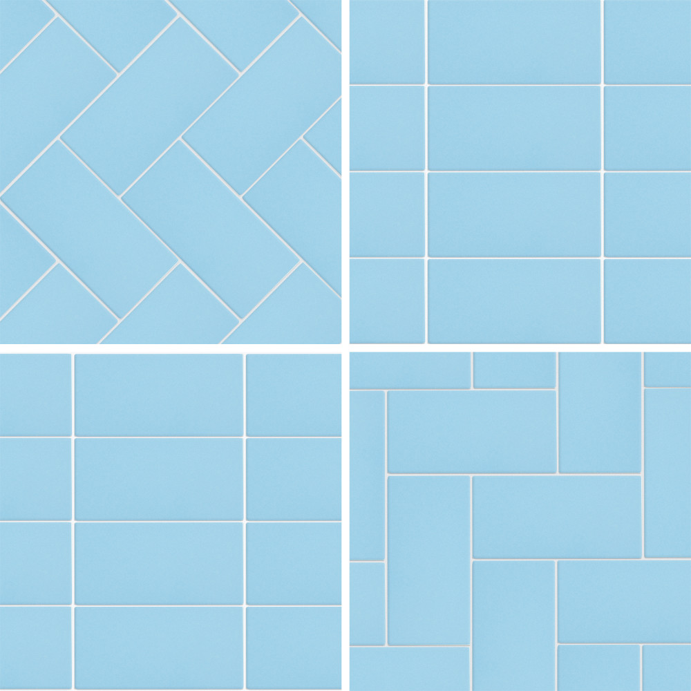Piscina Glossy Blue with BioTech 4-3/4 in. x 9-5/8 in. Porcelain Floor and Wall Tile
