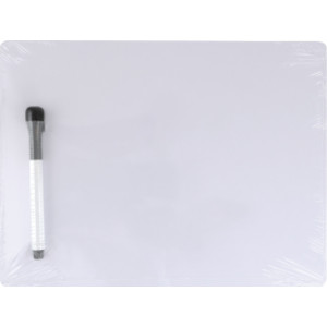 Dry Erase Whiteboard, 1-Sided, Plain, with Marker/Eraser, 9" x 12"