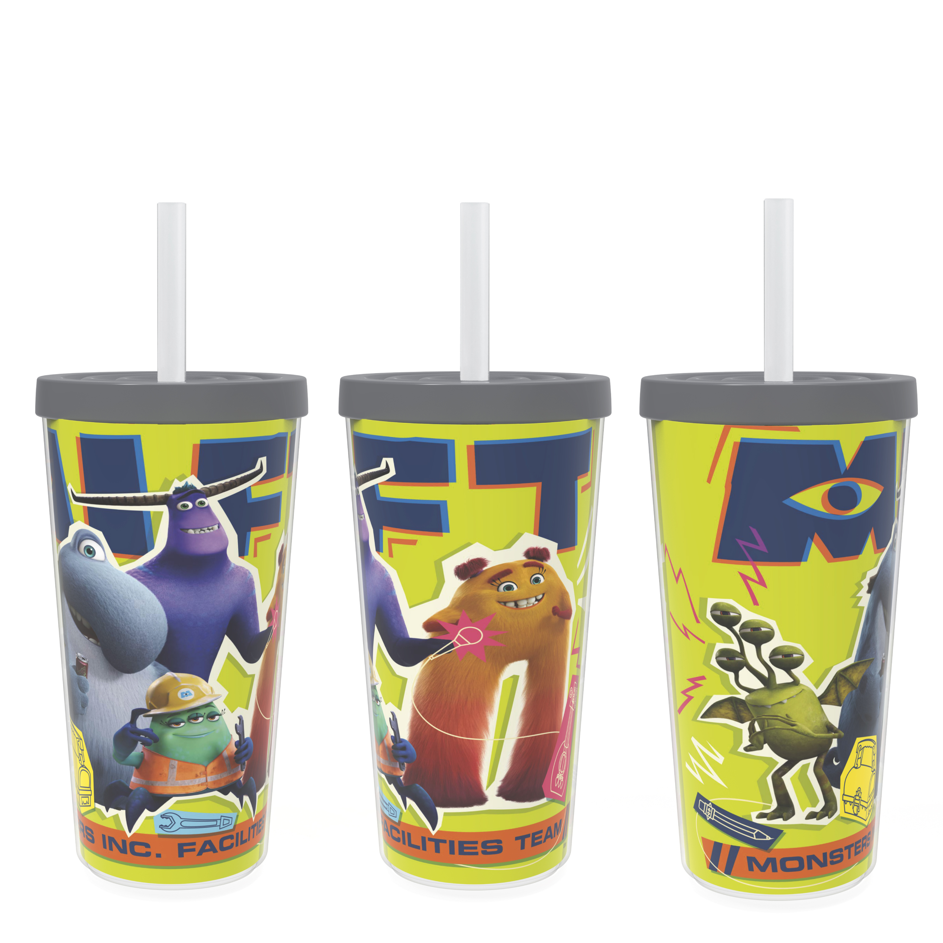 Disney 16 ounce Insulated Plastic Tumbler with Straw, Monsters at Work slideshow image 2