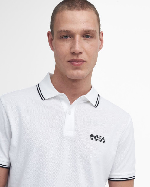 Evan Short-Sleeved Polo Shirt Classic White