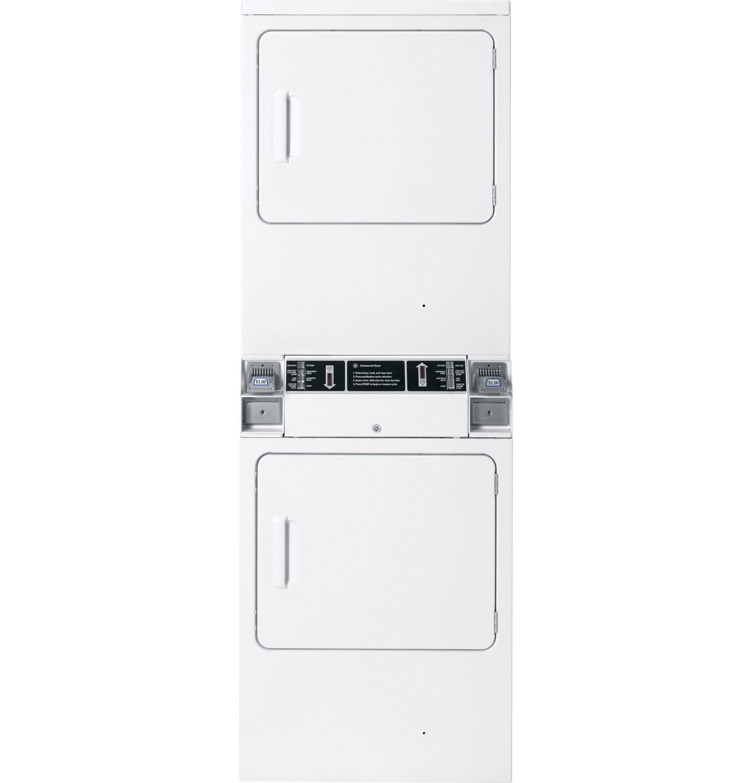 GE® 5.4 cu. ft. Large Capacity Gas Stackable Dryers