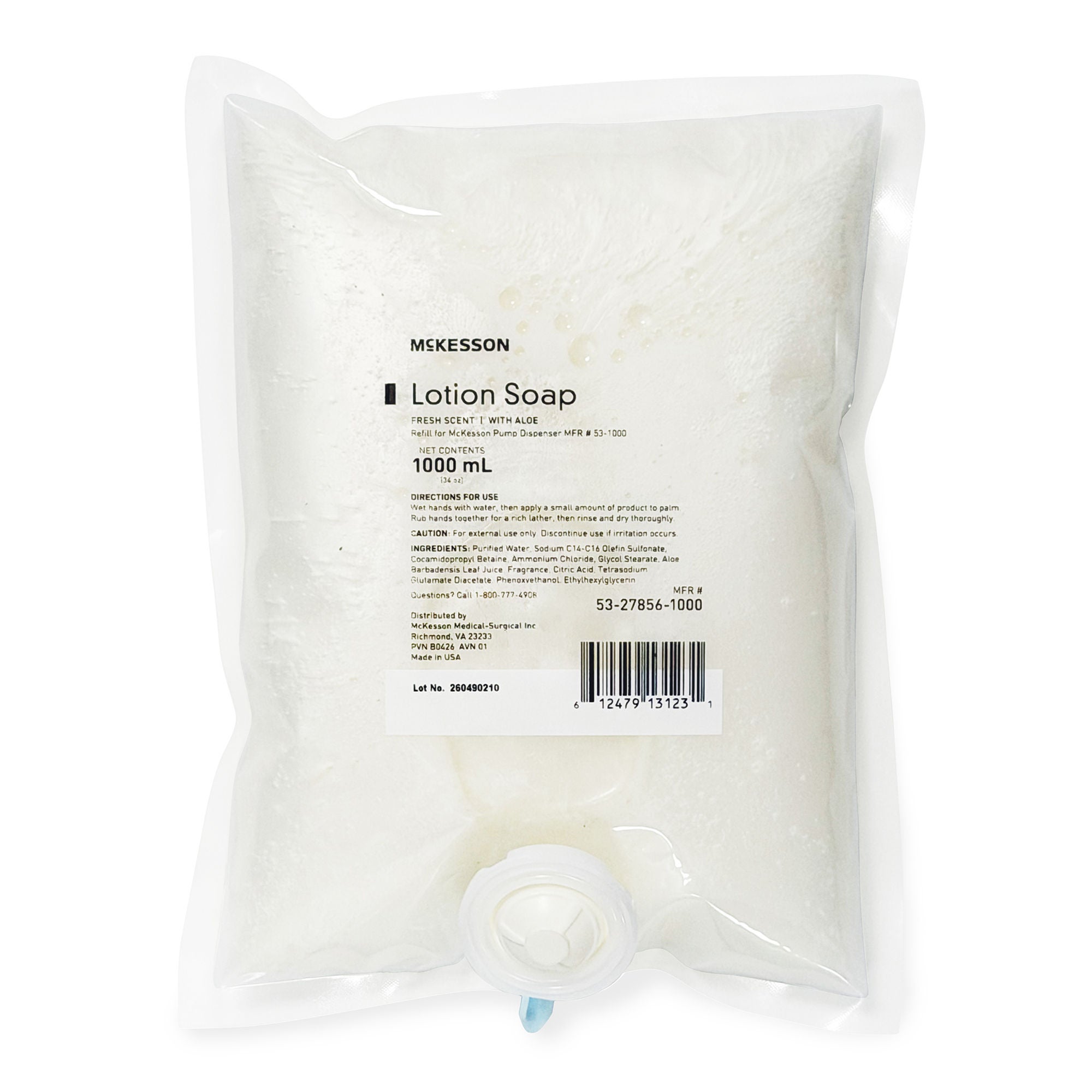 McKesson Lotion Soap, 1,000 mL Refill Bag, Fresh Scent