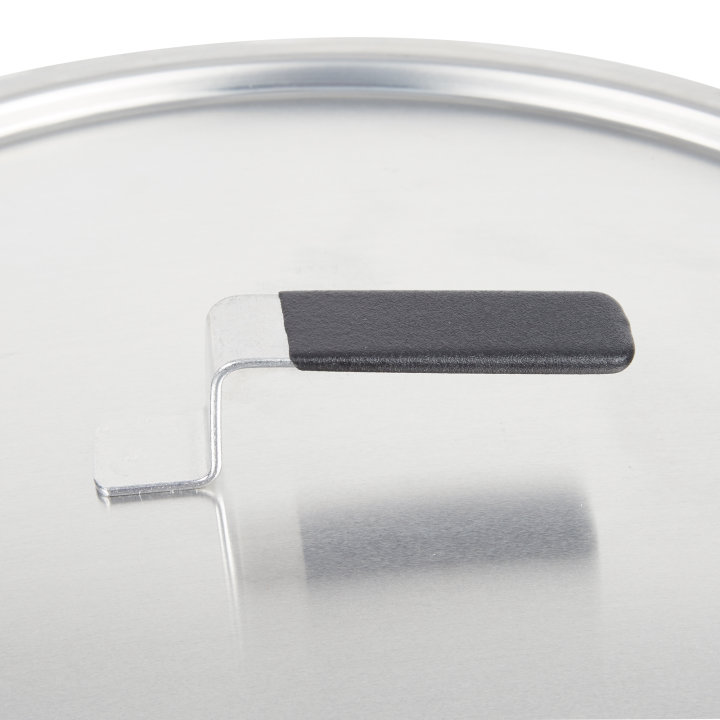 17 ⅛-inch Wear-Ever® domed aluminum cover with satin finish and dipped handle