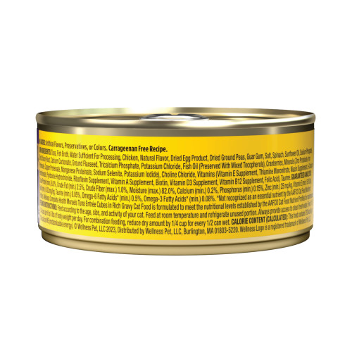 Wellness Complete Health Morsels Cubed Tuna Entree back packaging