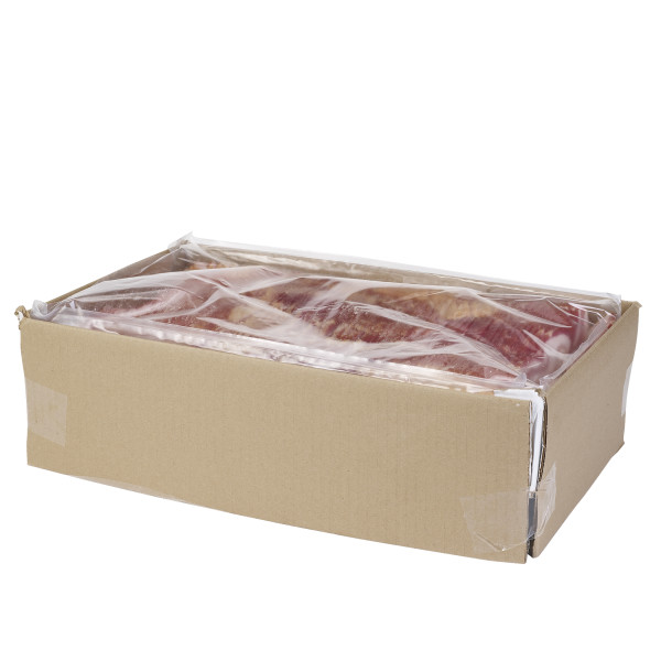 OLD SMOKEHOUSE(r) Bacon, Applewood, Bulk, Sliced, 9/13 Style, 15 lb . C1RM - Front Right Open Case (Hi Res)