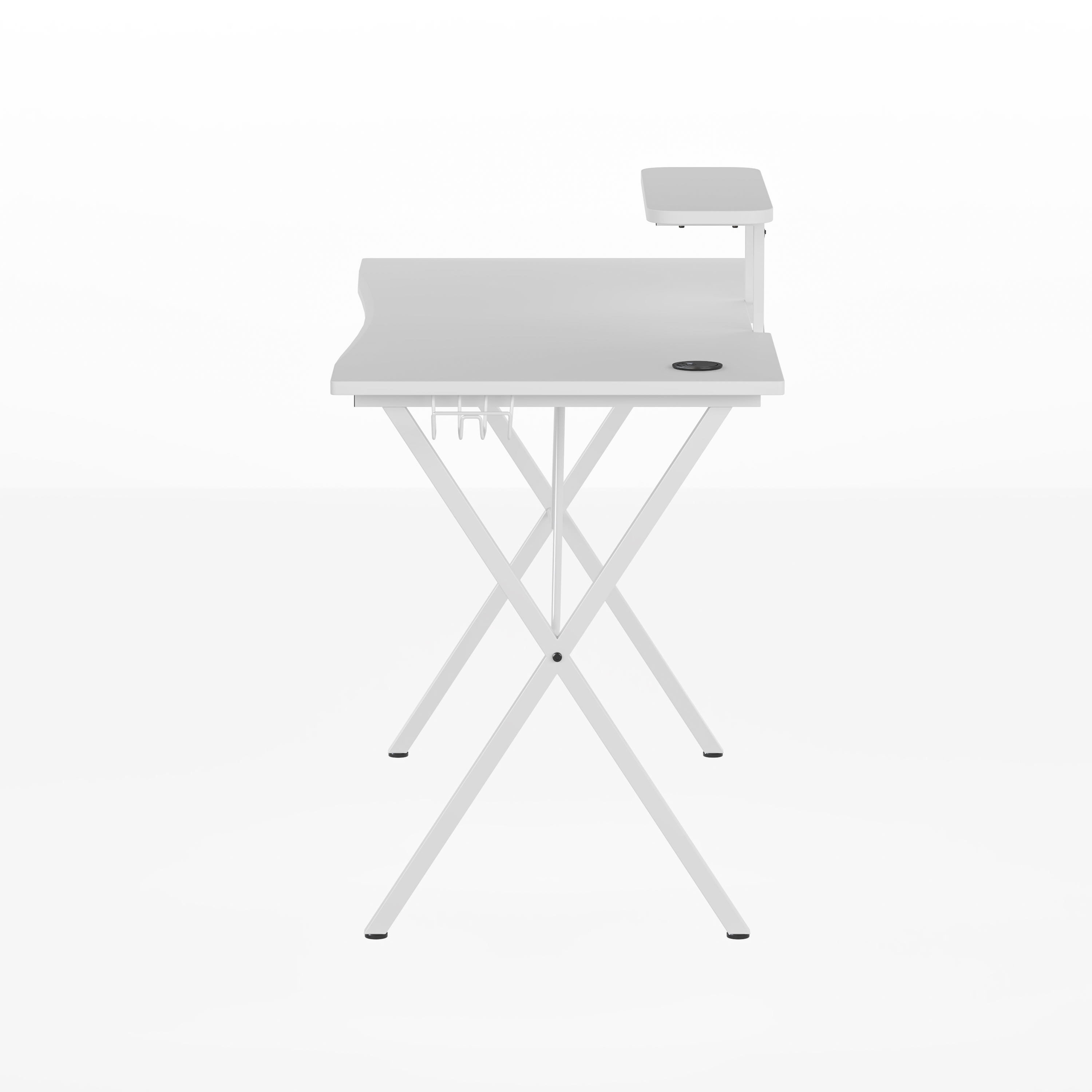 Portavasos de escritorio para juegos negro/blanco, gancho para auriculares, soporte para monitor - Imagen 10 de 24