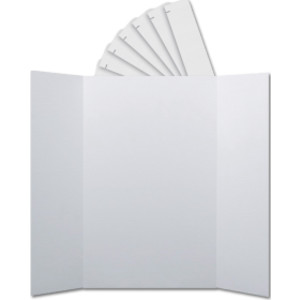 Corrugated Project Boards & Headers Set, 36" x 48", White, 24 Sets
