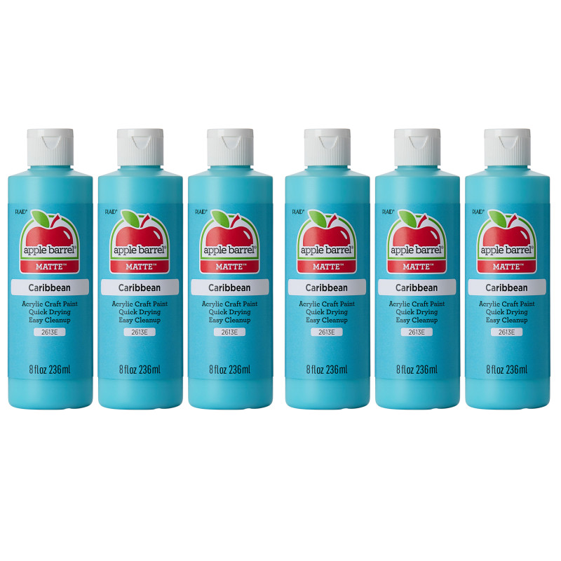 Acrylic Paint Matte, 8oz., Caribbean, Pack of 6