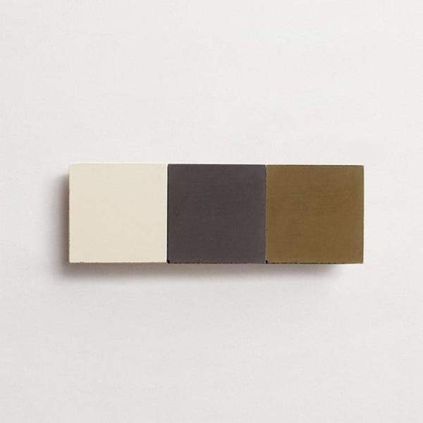 cement: mythology checkerboard | wildwood | grande | matte | trio | army, roan + charcoal | sample 