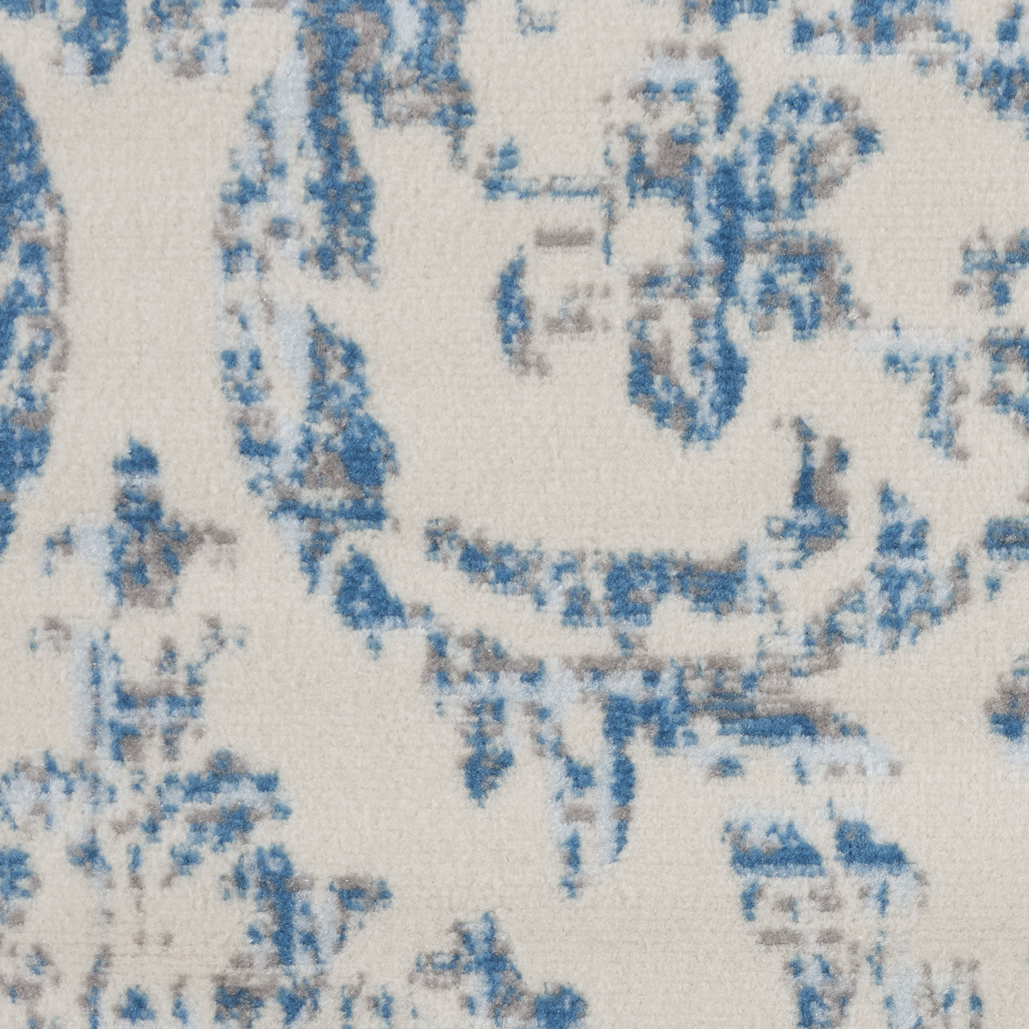 Nourison Jubilant 8' x Round Ivory Blue Vintage Indoor Rug