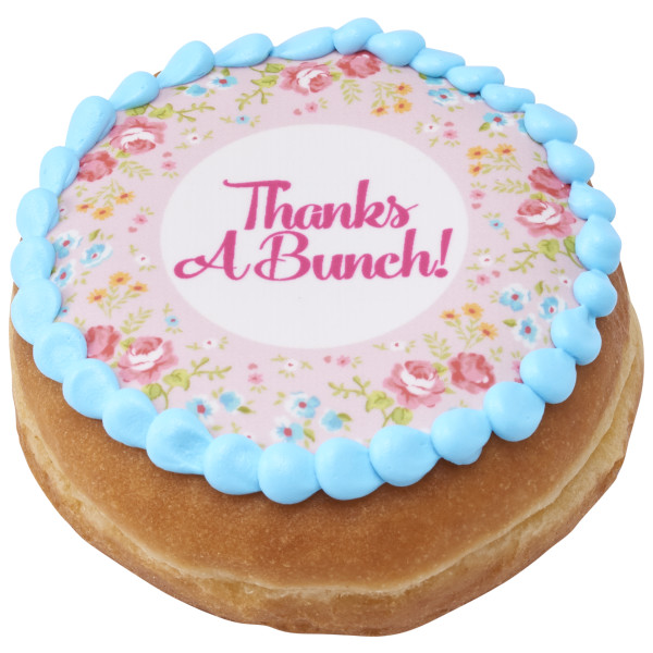 Pink Ditsy Print PhotoCake® Edible Image® Frame