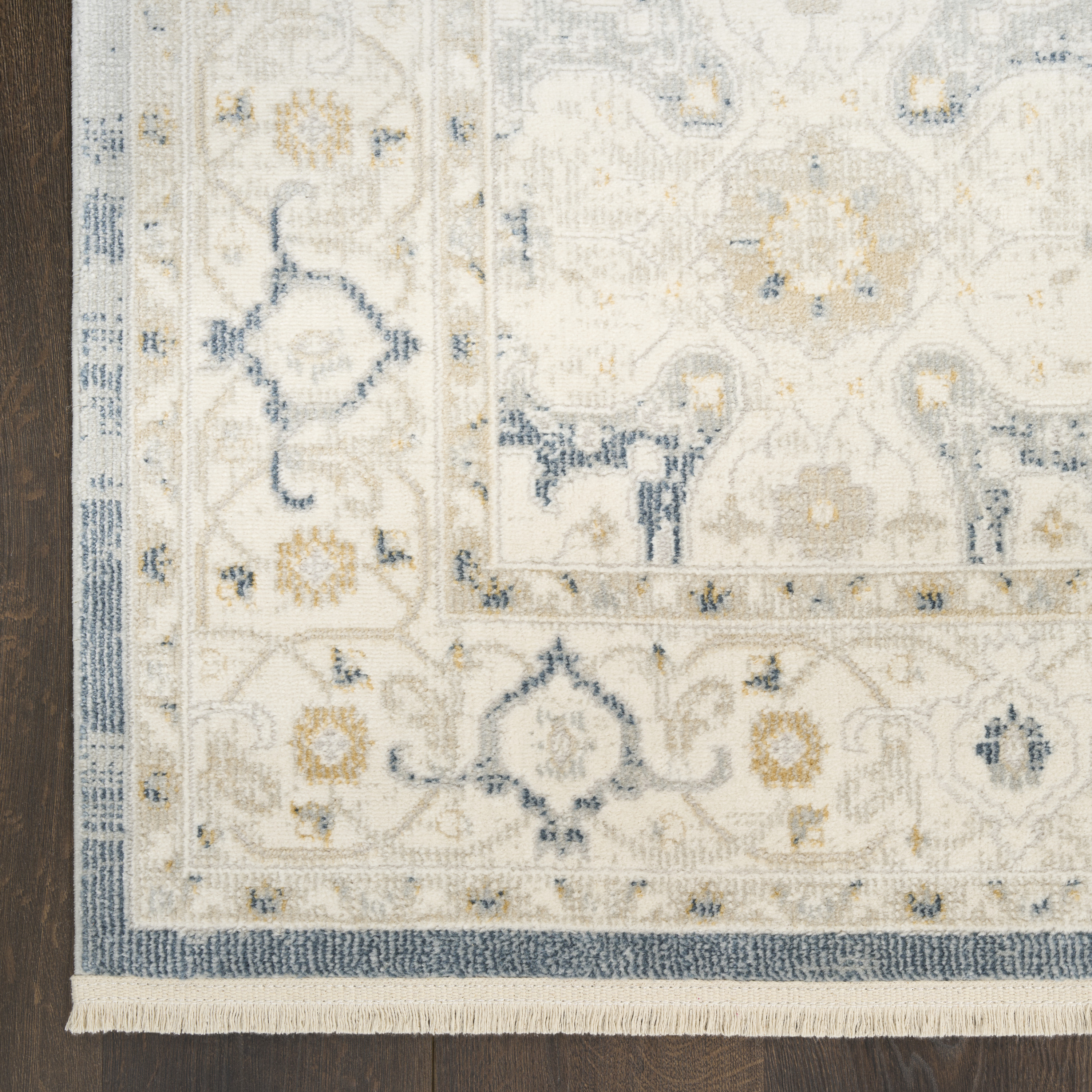 Nourison Pardis 4' x 6' Light Blue Vintage Indoor Rug