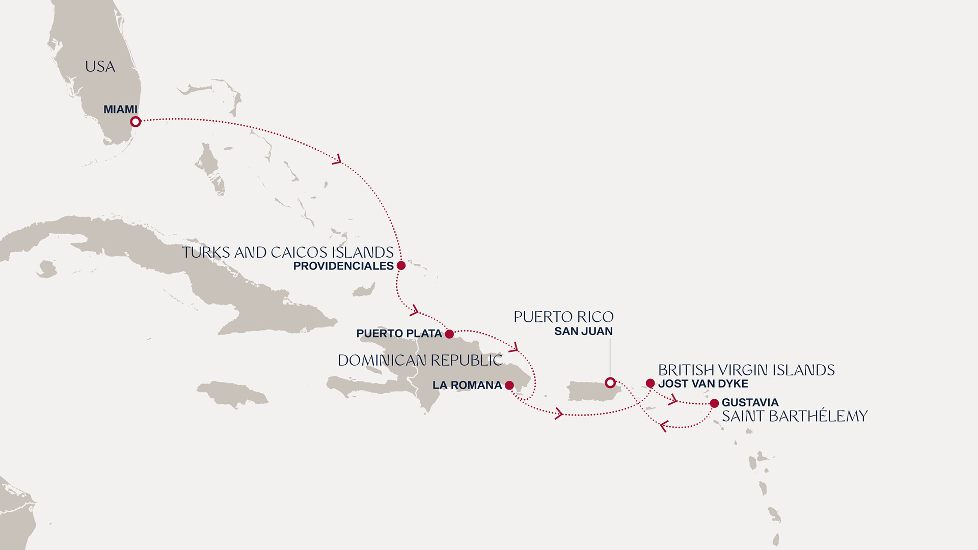 Itinerary map