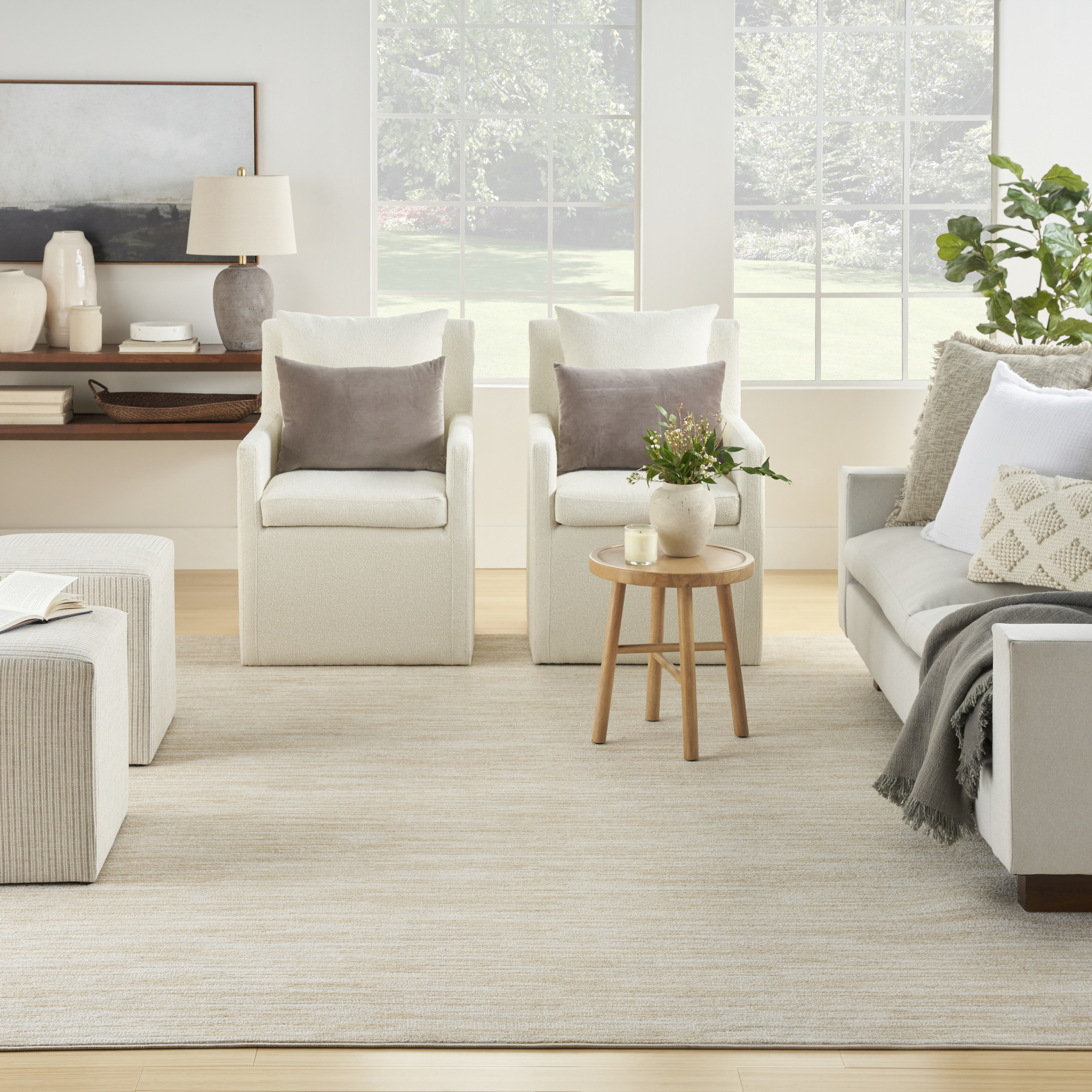 Nourison Nourison Essentials 8' x 10' Ivory Gold Outdoor Rug