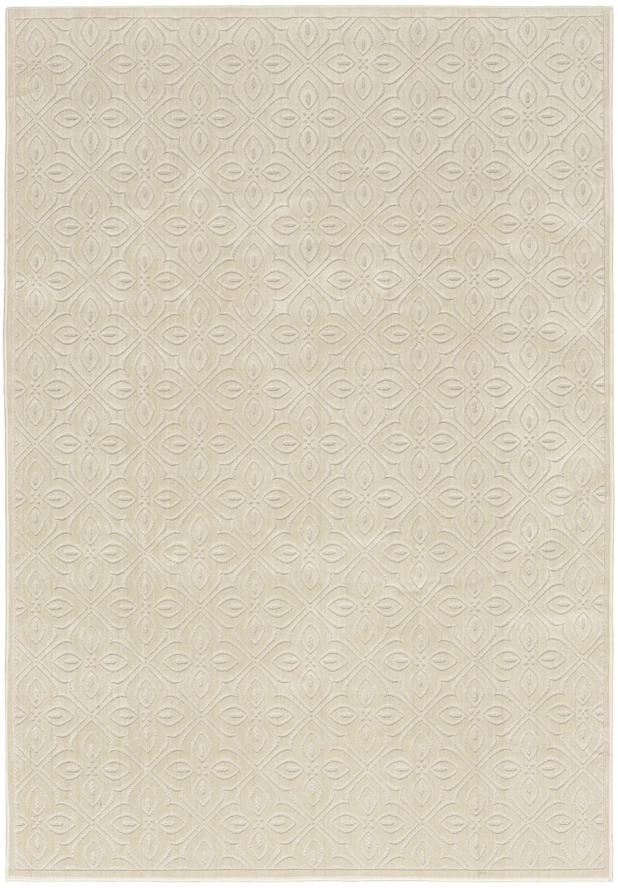 Nourison Washable Charm 4' x 6' Ivory Contemporary Indoor Rug