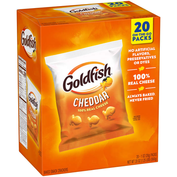 Goldfish® Cheddar Cheese Crackers, 1 oz, bag - Left Angle Image