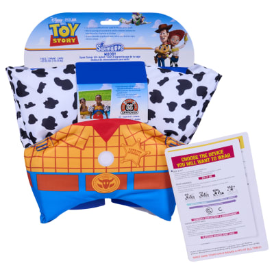 SwimWays Toy Story Swim Trainer, US Coast Guard Approved Life Vest, Kids Swim Vest and Swimming Aid, Disney Arm Floaties & Life Jackets for Kids 33-55 lbs