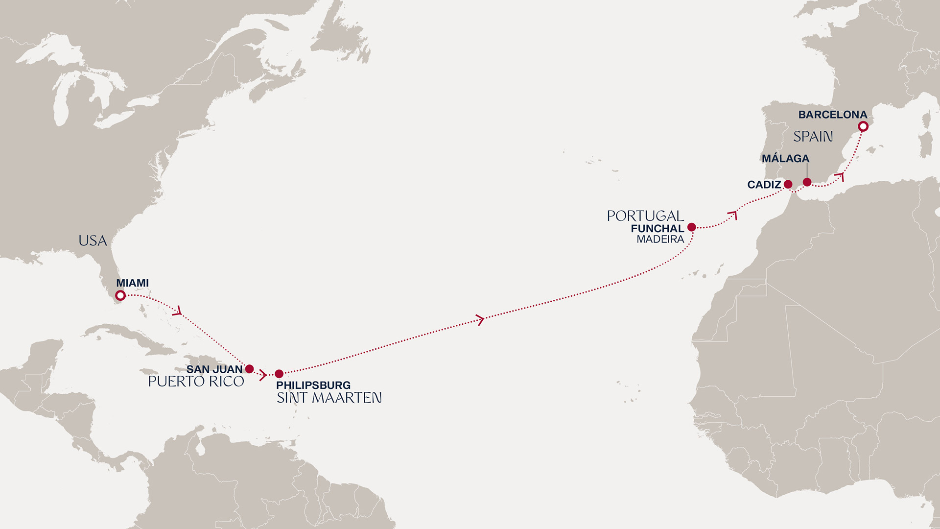 Itinerary map