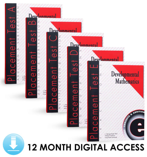 Developmental Math: Placement Test Set (12 Month Access)