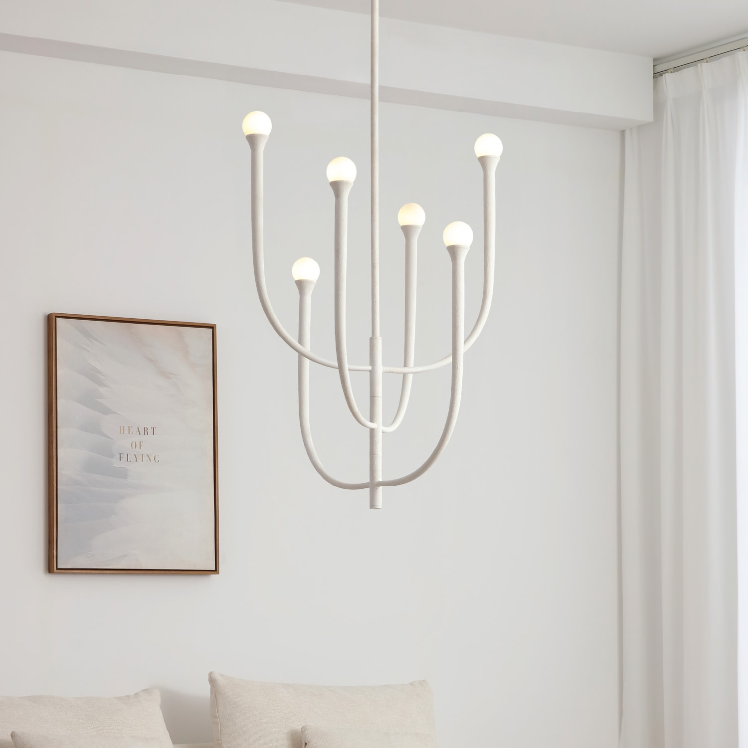 Breeze 6 Light Chandelier — installation 1