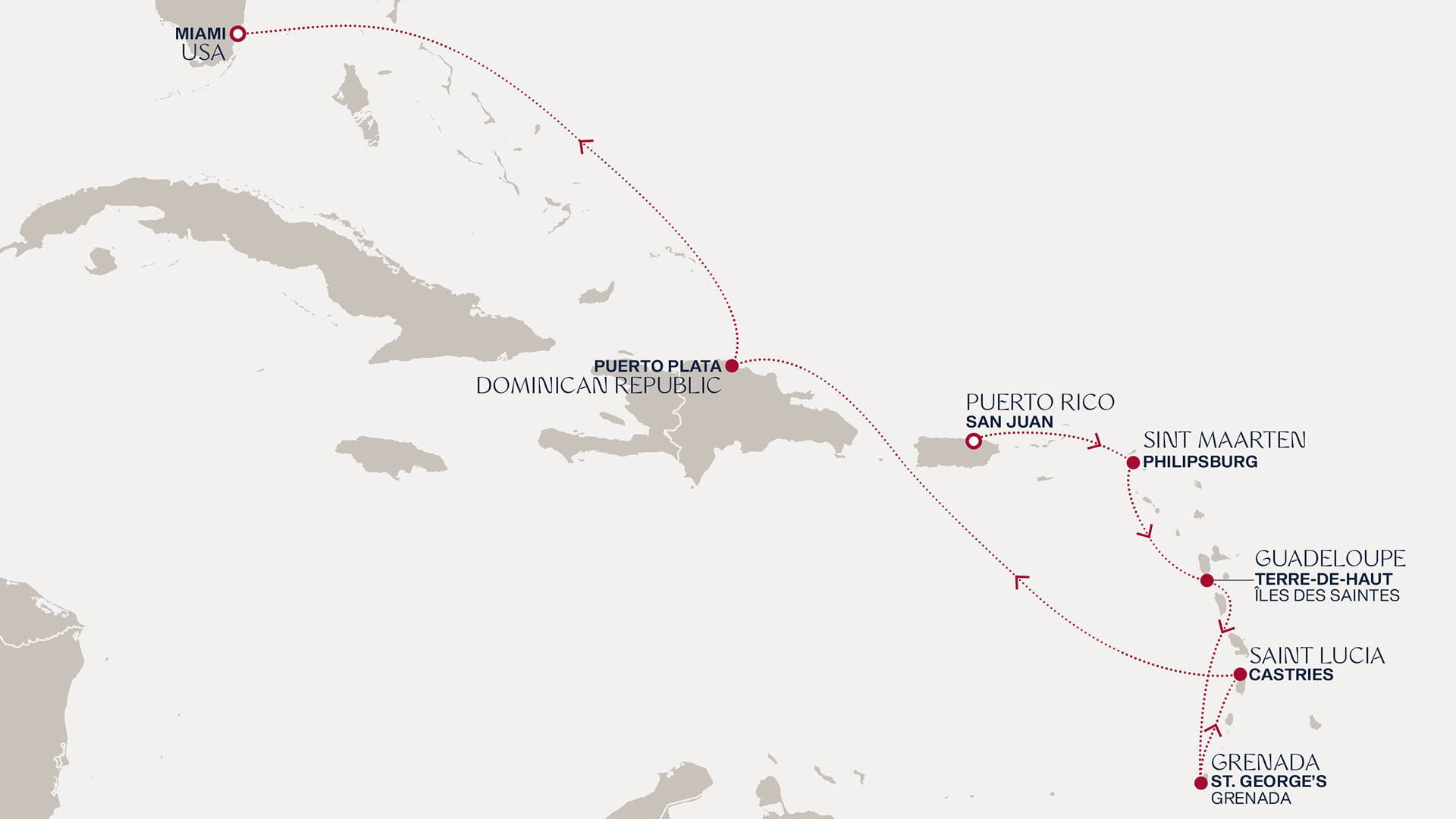 Itinerary map