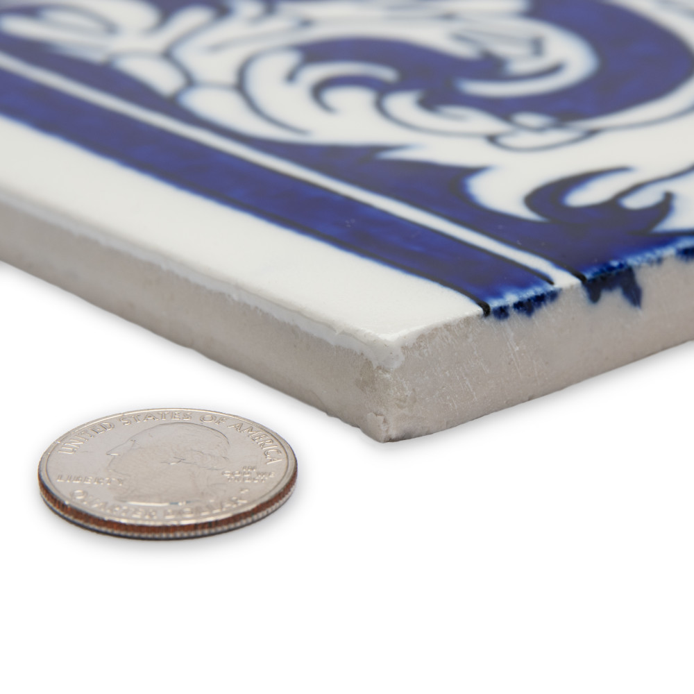 Provincial Deco Marina 6 in. x 6 in. Porcelain Wall Tile