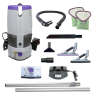 ProTeam, GoFree Flex Pro II w/ ProBlade Hard Surface & Carpet Tool Kit, 14", Backpack Vacuum